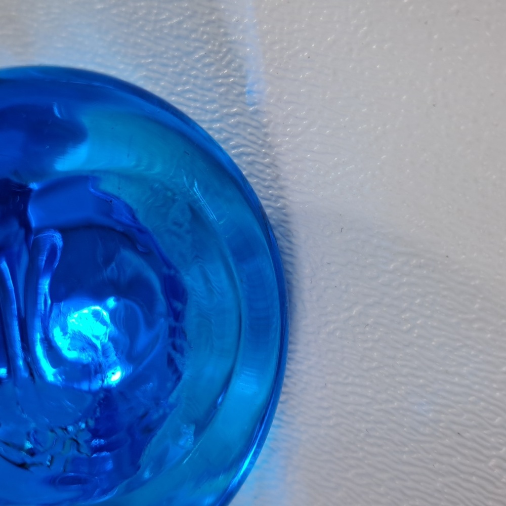 2 Leo Ward Glass Blue Bird of Happiness Signed Figurine USA - Picture 7 of 14